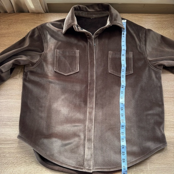 Alo Yoga Ribbed Velour Mountain Side Jacket Machiatto Brown - Picture 10 of 15